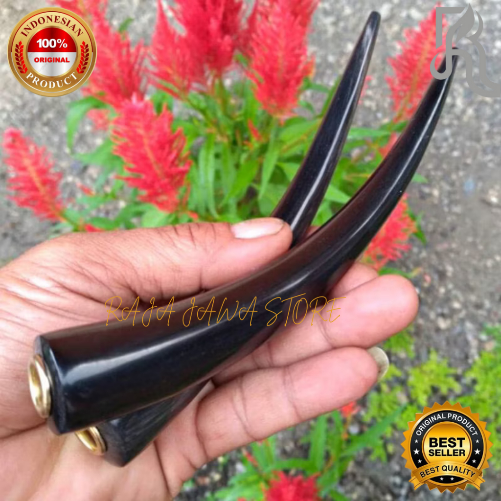 Pipa Once Tanduk Kerbau Hitam Bule Superan Pendek Bervariasi by Aahandicraft