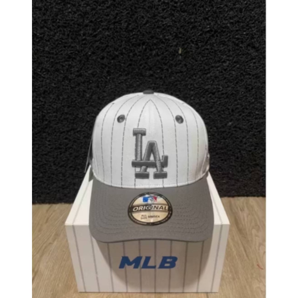 TOPI BASEBALL MLB LA WHITE GREY ORIGINAL WHITE GREY CAPS / TOPI PRIA WANITA / TOPI FULL SET