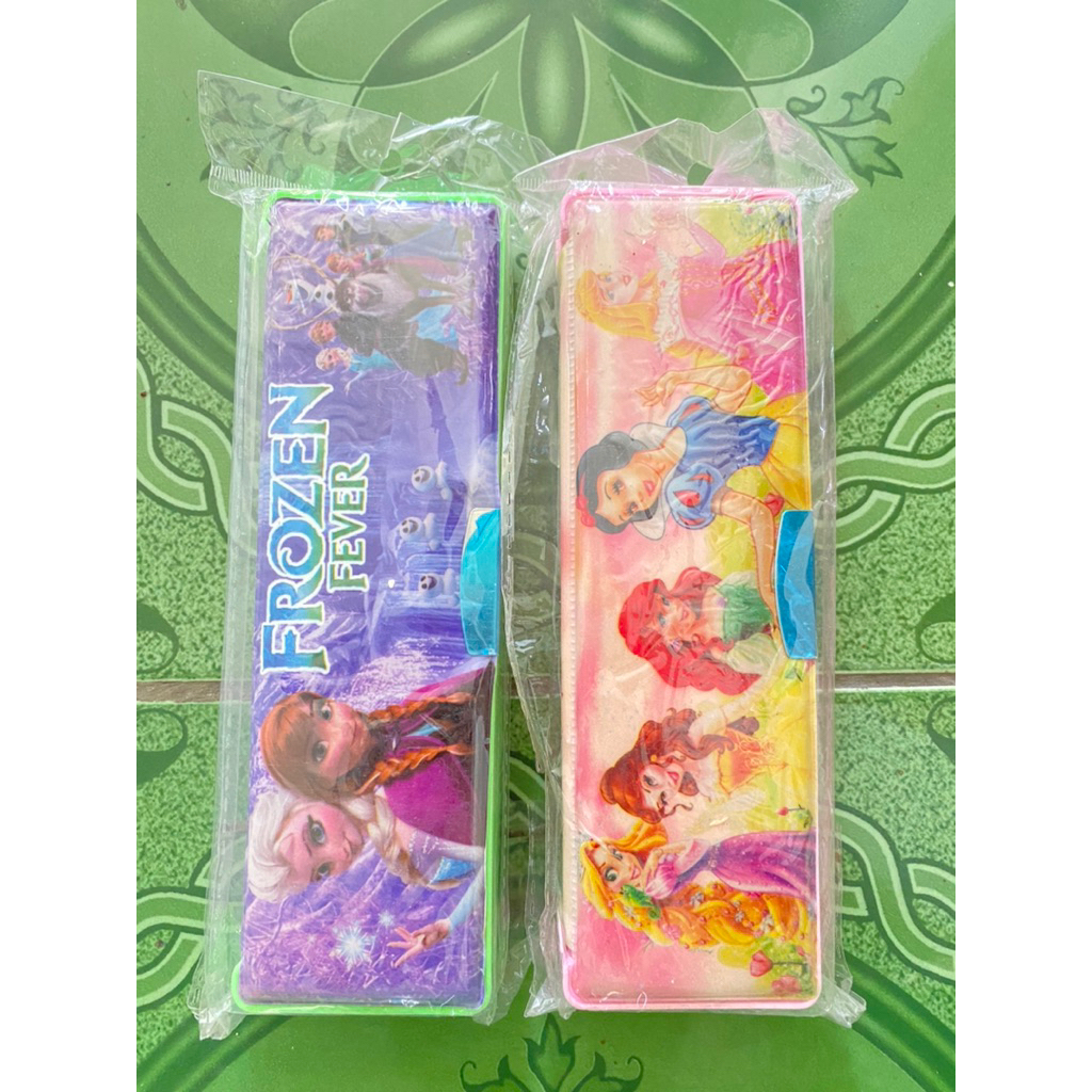 

ACC tempat / kotak pensil case 2 sisi karakter stationery