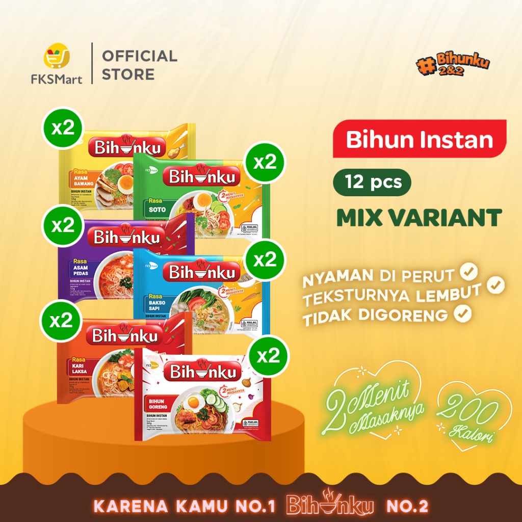 

Bihunku Mix Variant Paket Isi 12