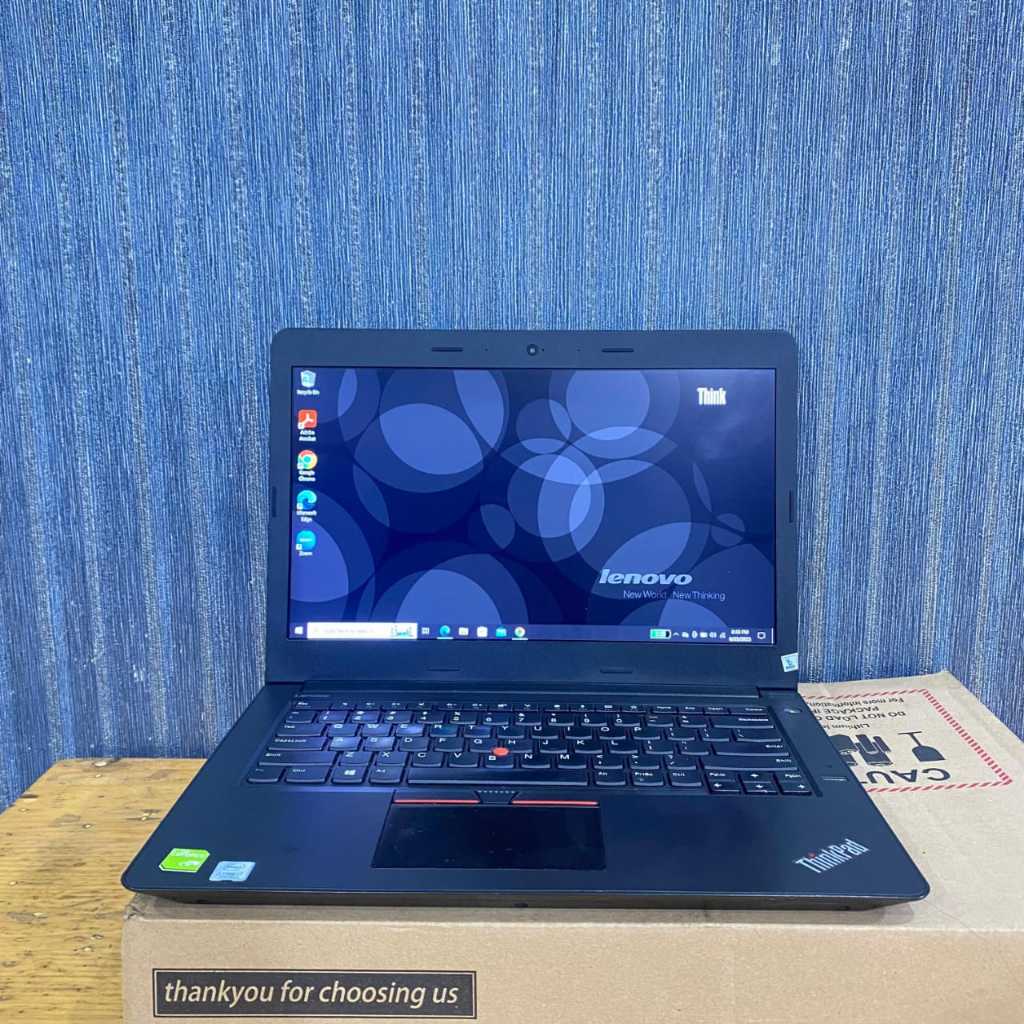LAPTOP SECOND,Laptop Lenovo Thinkpad E470, #DualVga, #IPS, Gaming, Editing, Ngebut, Lengkap, Black