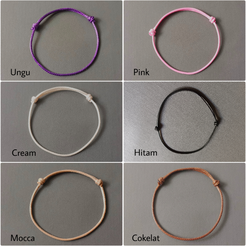 Gelang Korea Polos - Gelang Tali Korea Waterproof - Gelang Korea Simple