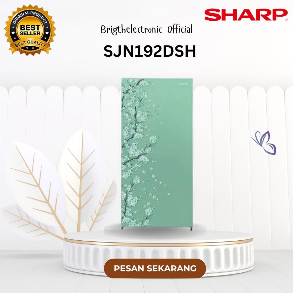 SHARP KULKAS 2 PINTU SJN192DSH KAPASITAS 175L/SJN-192DSH/SJN 192DSH/LOW WATT MURAHORIGINALBERGARANSI