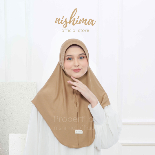 NISHIMA Bergo Hamidah Ukuran M / L / XL Hijab Jersey Instan Pet