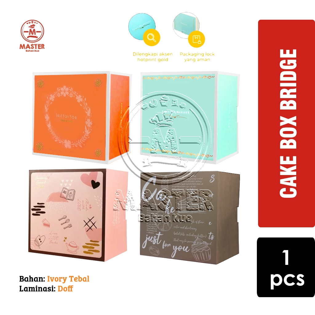 

Box Kue Cake Box Bridge Kotak Packaging Motif Estetik [1 pcs]