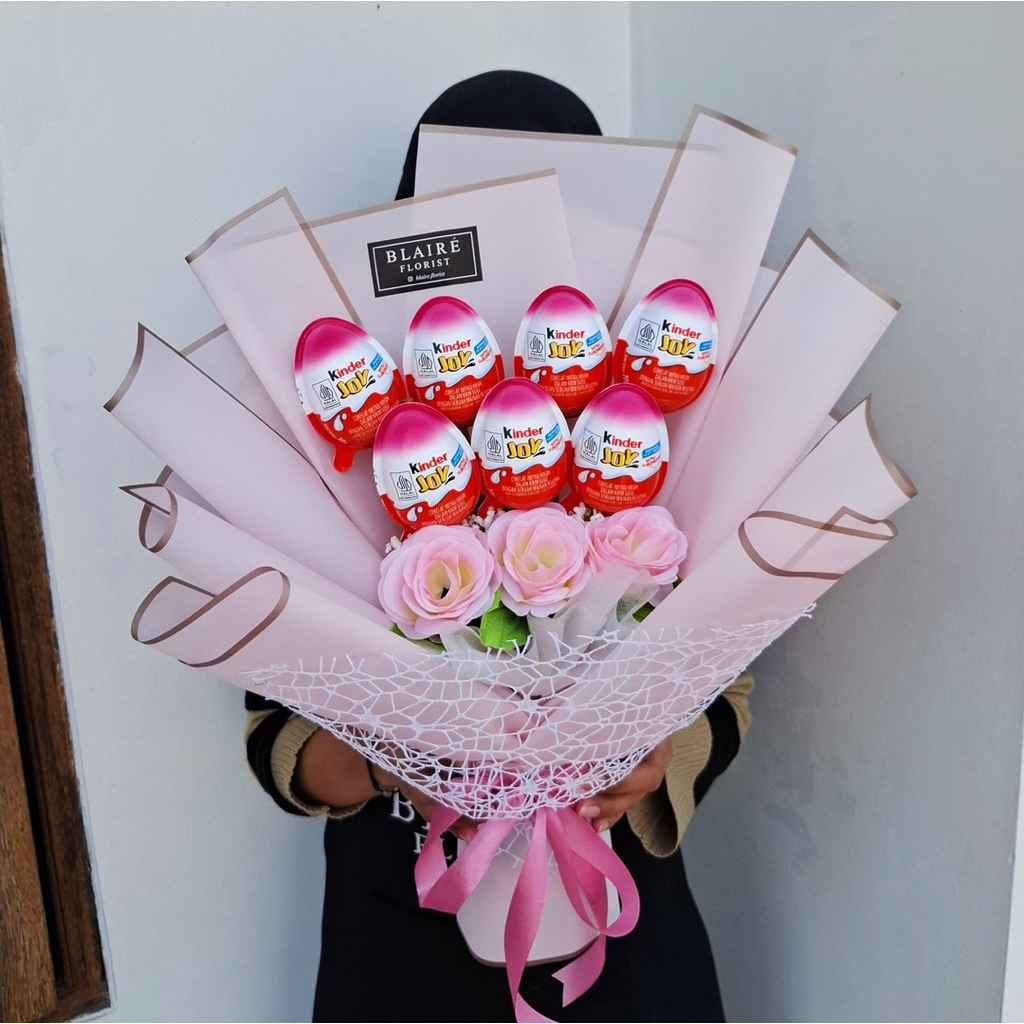 KINDER JOY BUKET FREE MAWAR PALSU | KINDERJOY COKLAT BUENO READY LANGSUNG KIRIM ARTIFICIAL ROSE | HA