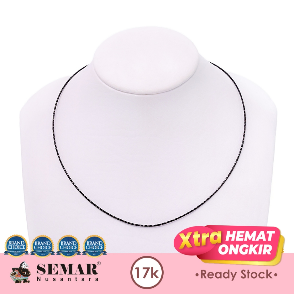 Kalung Emas Choker Polos Black Gold 17K Semar Nusantara