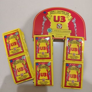 Puyer obat cacing U3 cap Jago 1 renteng isi 24 pcs