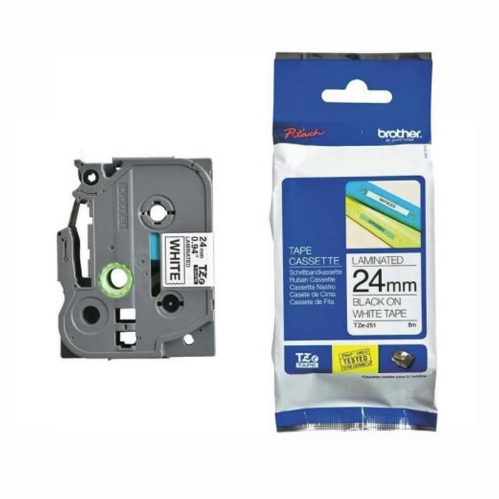 

Brother TZE-251 Black On white Original Produk