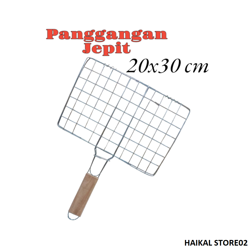 Panggangan Ikan Panggangan Ayam Model Jepit Bahan Kawat Stainless / Pemanggang Ayam Utuh