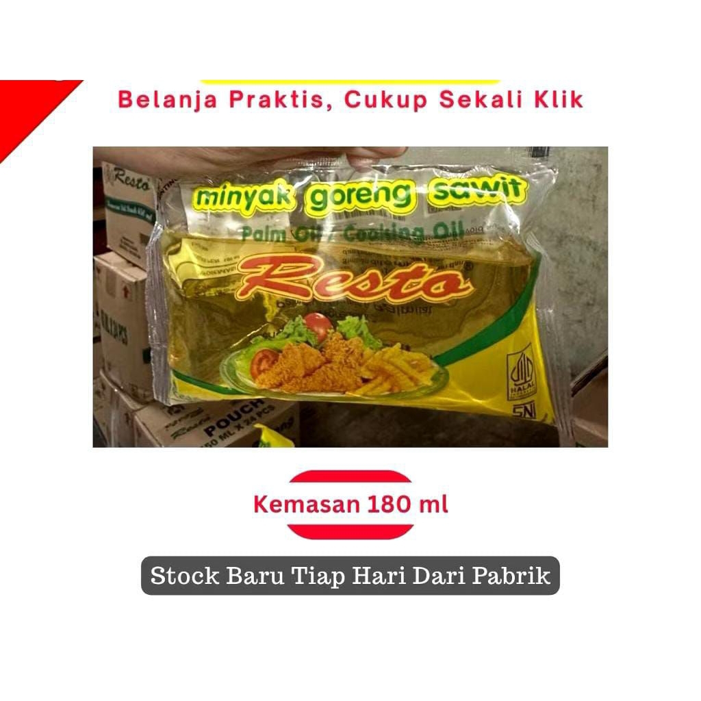 

5 Pcs Minyak Goreng Resto 180ml Premium Jernih