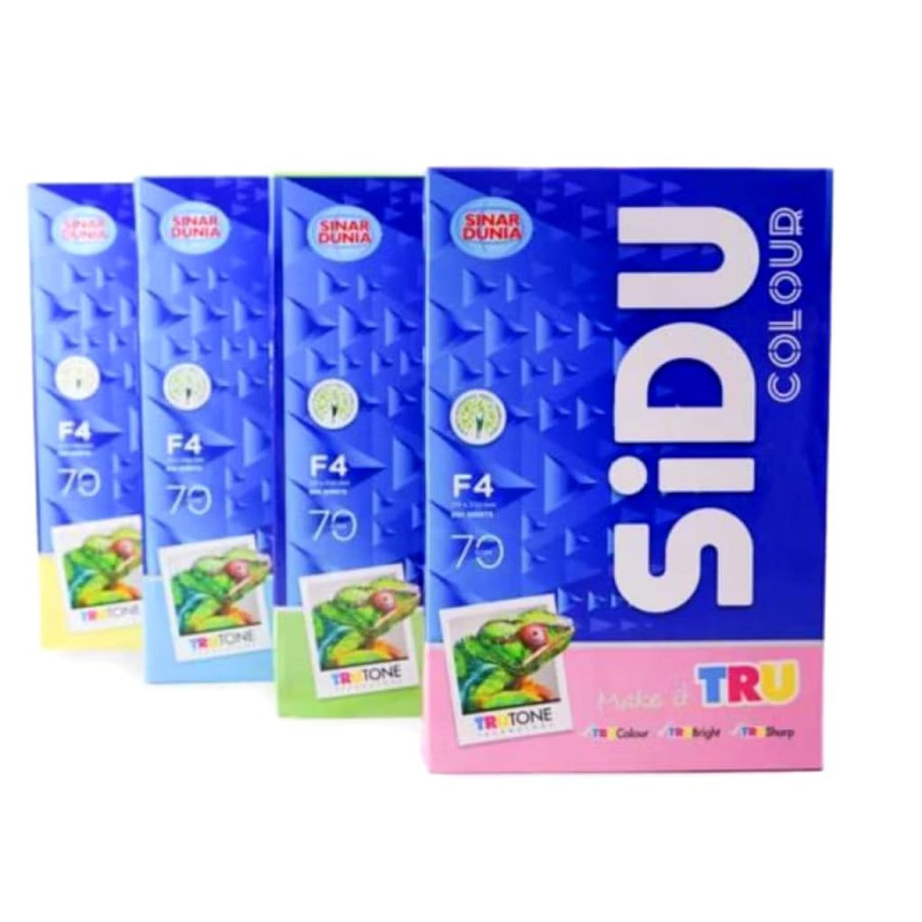 

DUNIA KERTAS | Paket Buku Kertas HVS SIDU F4 50 Lembar Printer Foto Copy