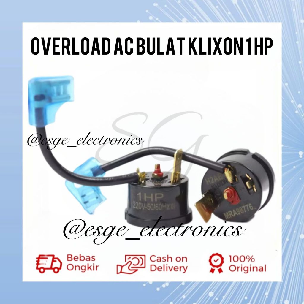 ORIGINAL OVERLOAD AC BULAT KLIXON 1PK 1 HP OVERLOAD KOMPRESOR AC BULAT OVER LOAD AC KOMPRESOR