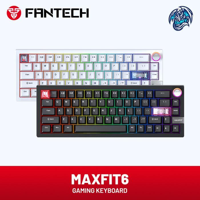 Fantech MAXFIT6 Keyboard Mekanik Wireless 66 Tombol Hot-Swappable PBT ARGB