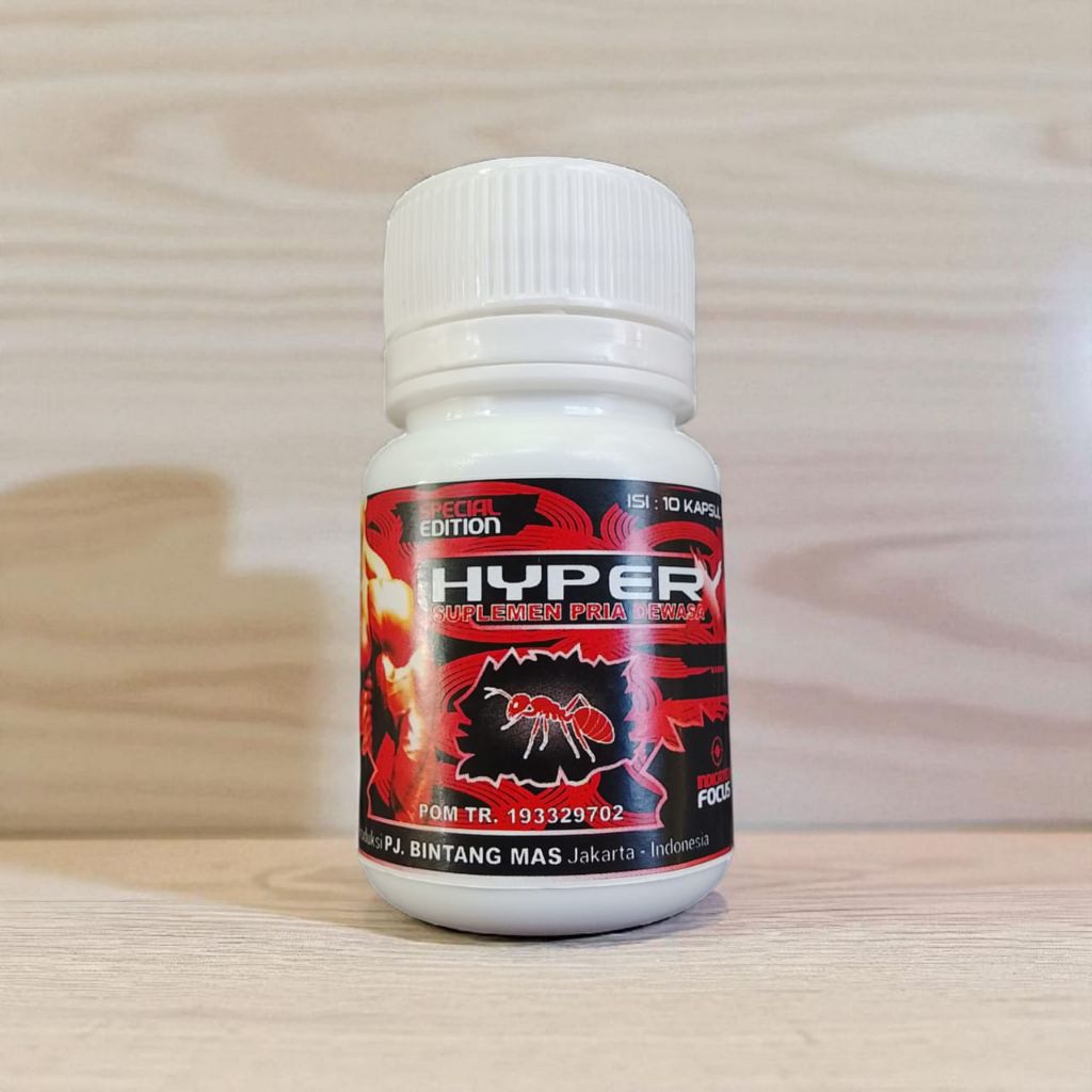 

Kemasan Botol Hyperx Madu Bubuk Isi 10 Butir