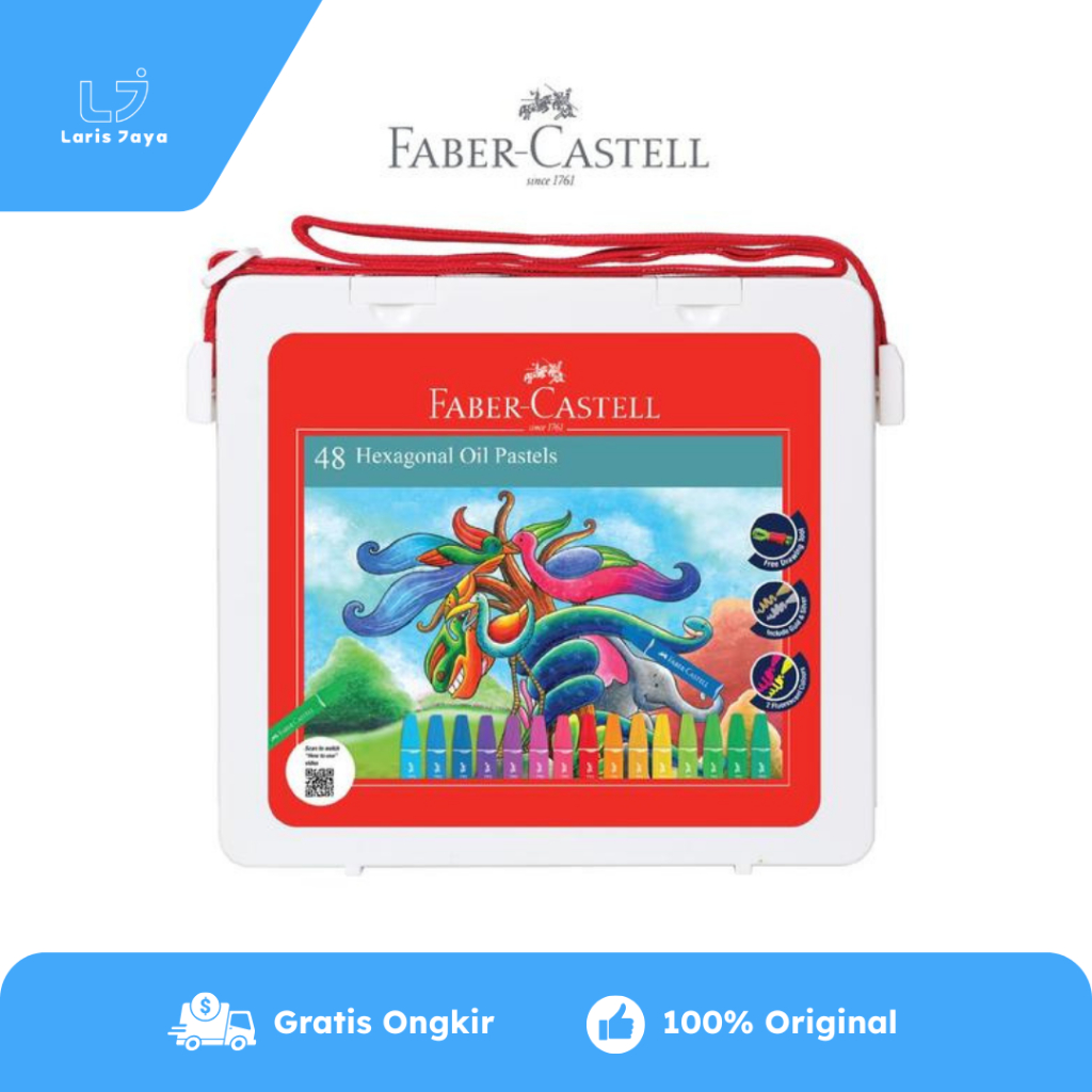 

Hexagonal Crayon Krayon Minyak Oil Pastel Faber Castell 48 Warna / Colors