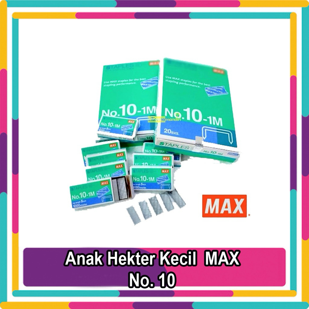 

MAX Isi ulang/refill 10-1M isi Stapler Staples Jegrekan Hekter HD10 (4pcs)