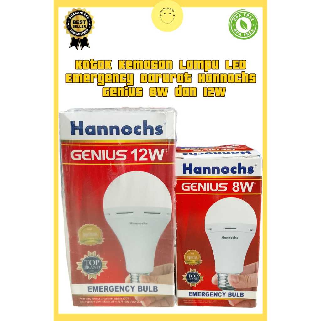 Lampu Emergency Hannochs 12 Watt dan 8watt LED Genius
