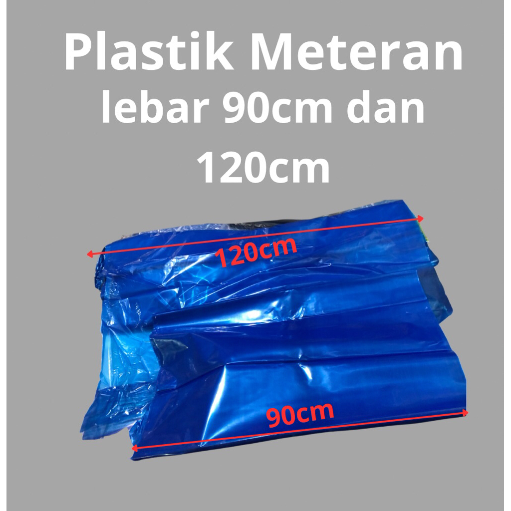 Plastik Biru meteran Berkualitas bagus plastik bemeter lebar 90 lebar 120 Plastik Serbaguna Plastik 