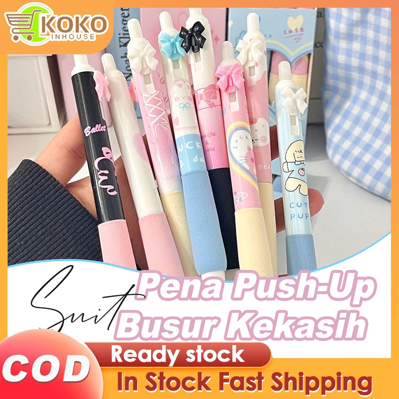 

Pulpen Aesthetic Gel Pen 0.5mm Korea Lucu Ins Style Pena Retractable Lucu Bulpen Pink Bulpoin Alat Tulis For Student