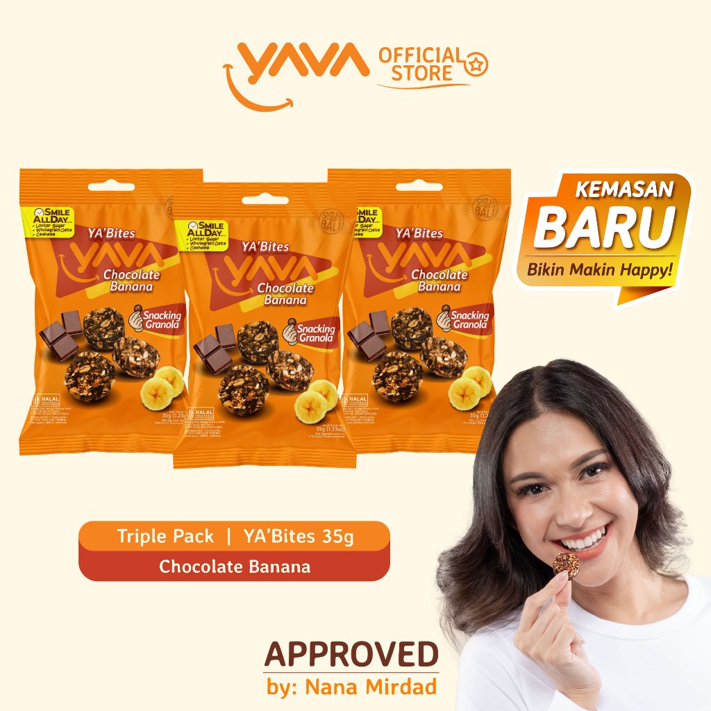 

YAVA Triple Pack YA'Bites Chocolate Banana (3 x 35g)