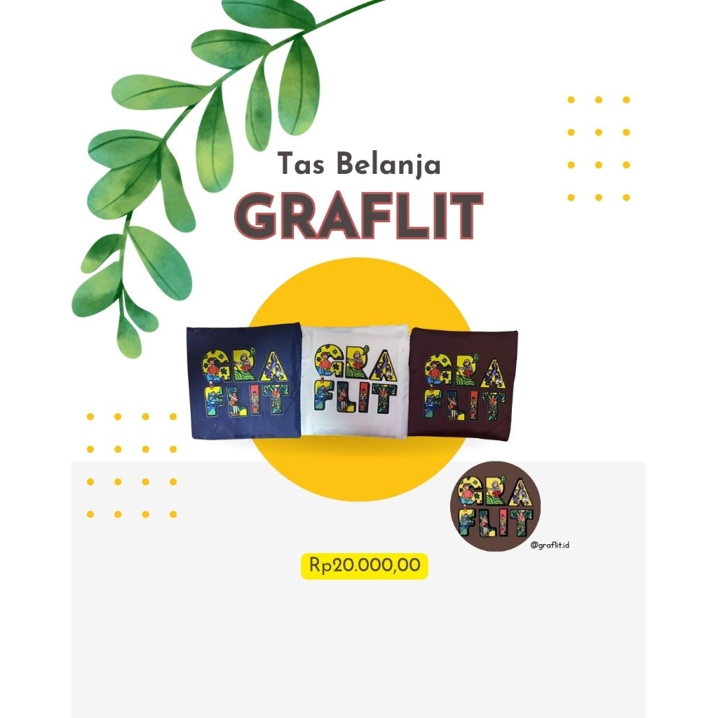 Souvenir Tas Belanja Lipat Graflit