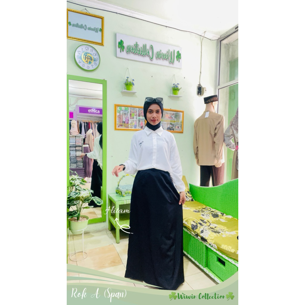 ROK A SPAN / SPAN HITAM / ROK KERJA / RON KANTOR