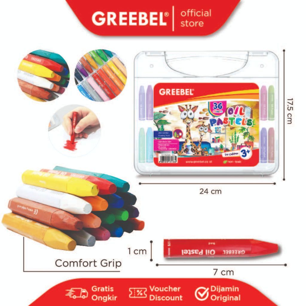 

Grebel Oil Pastels 36 Warna – Crayon Minyak Halus & Warna Cerah Murah Harga Grosir Bisa Cod