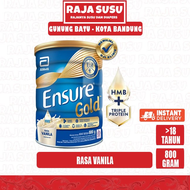 

ENSURE GOLD VANILA 800GR - RAJA SUSU