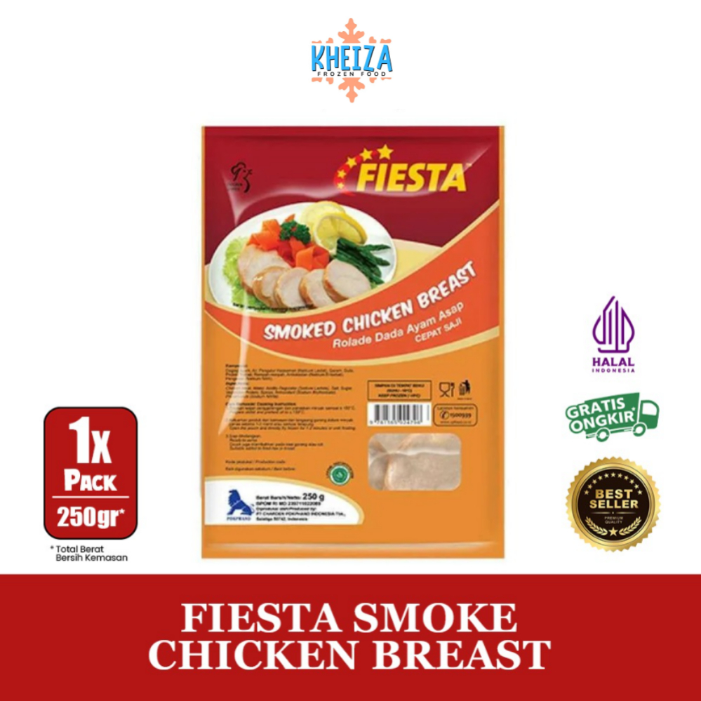 

FIESTA Rolade Ayam Asap - Smoked Chicken Breast 250 GR - Kheiza Frozen