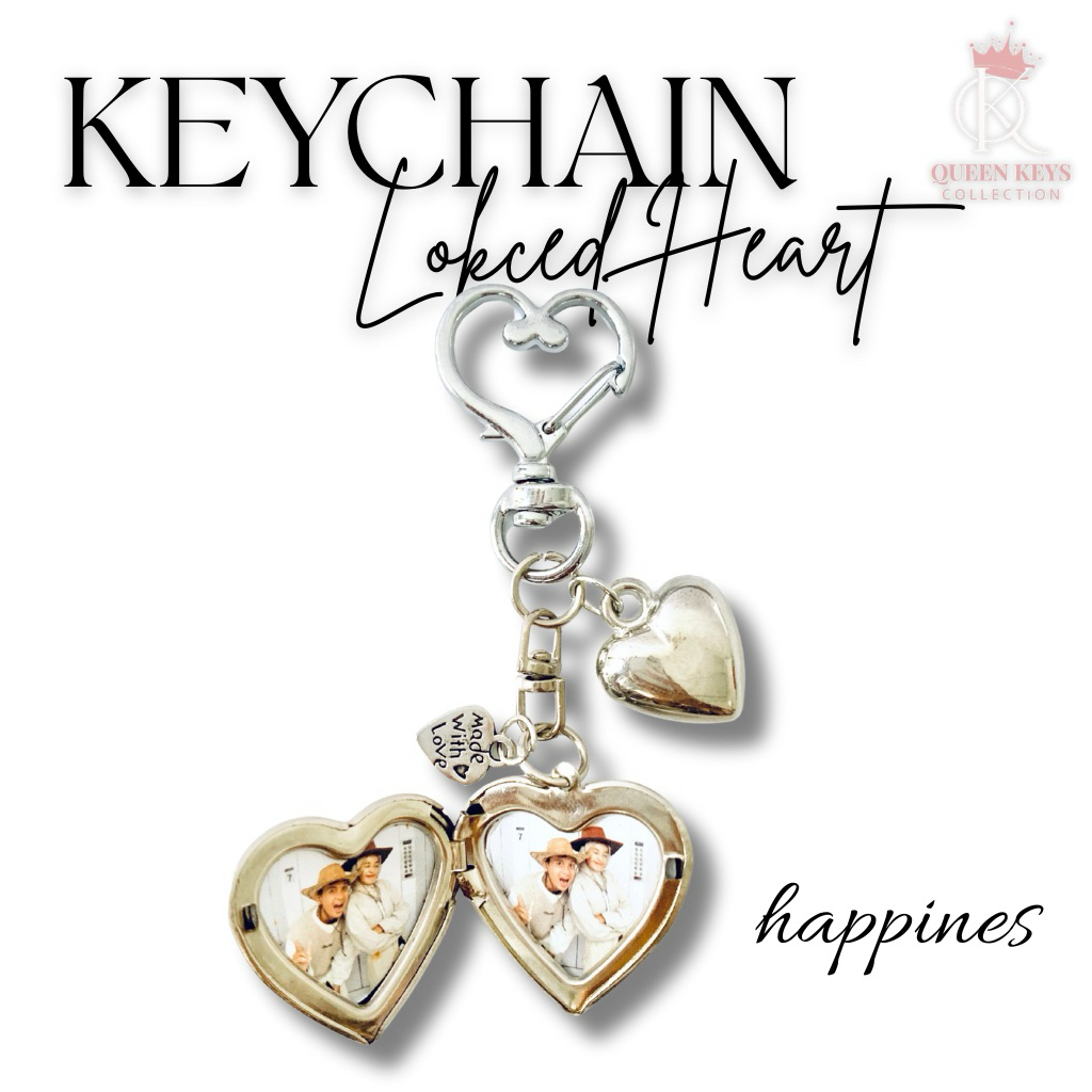keychain locket heart | gantungan custom foto | ide gift | HANDMADE