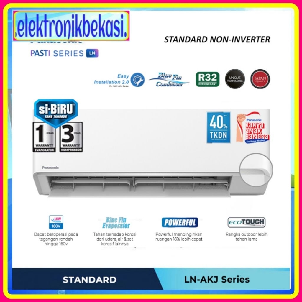 AC PANASONIC LN09AKJ / AC PANASONIC 1PK SI BIRU / PANASONIC PN 09 AKJ AC 1 PK SI BIRU