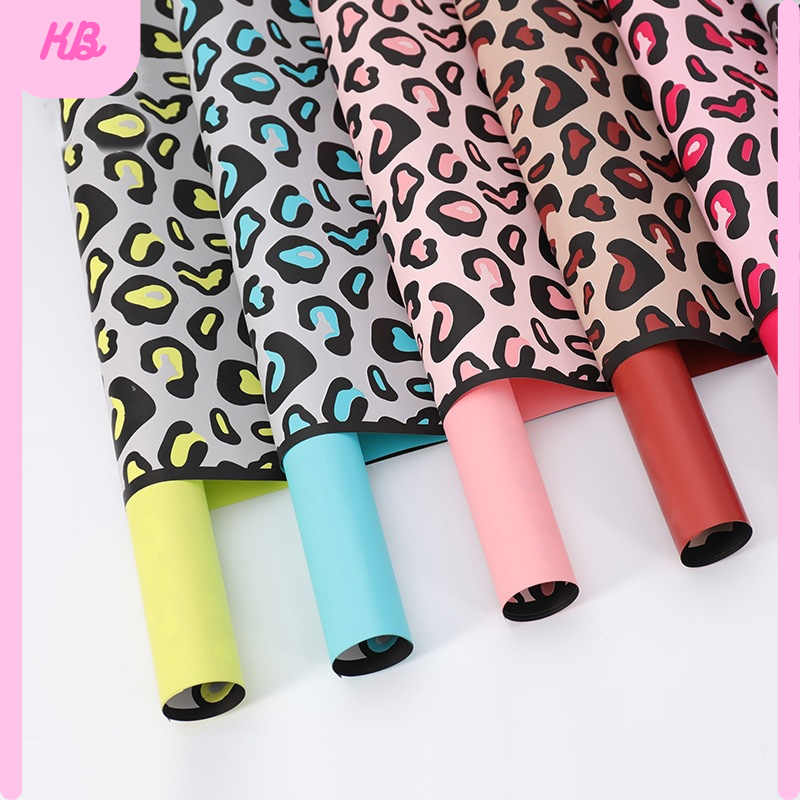 

20 LEMBAR Flower wrapping motif macan tutul leopard skin Kertas buket bunga KB6100 copy