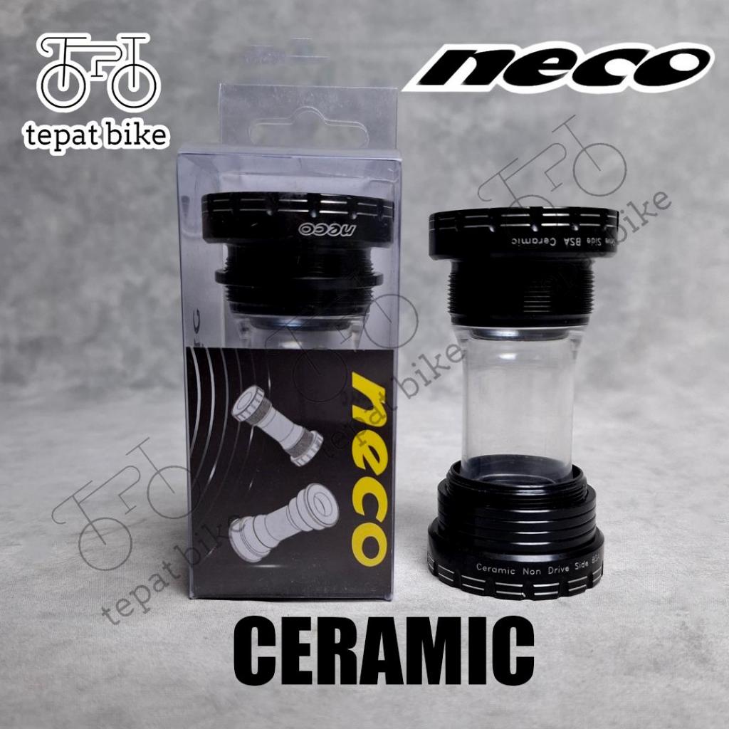 BB HT2 Neco Ceramic Bearing Sepeda / Bottom Bracket Hollowtech 2 Ceramic Neco Taiwan - Hitam