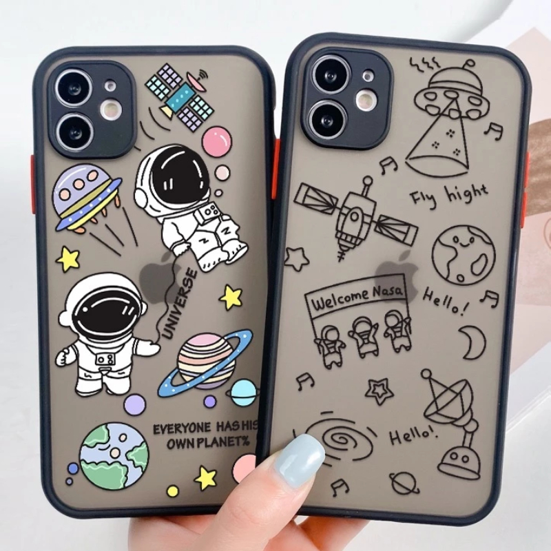 Case Realme 2 Pro 5 5i C3 C15 C21Y C25Y Casing Hardcase TPU Silicon Motif Nasa Universe