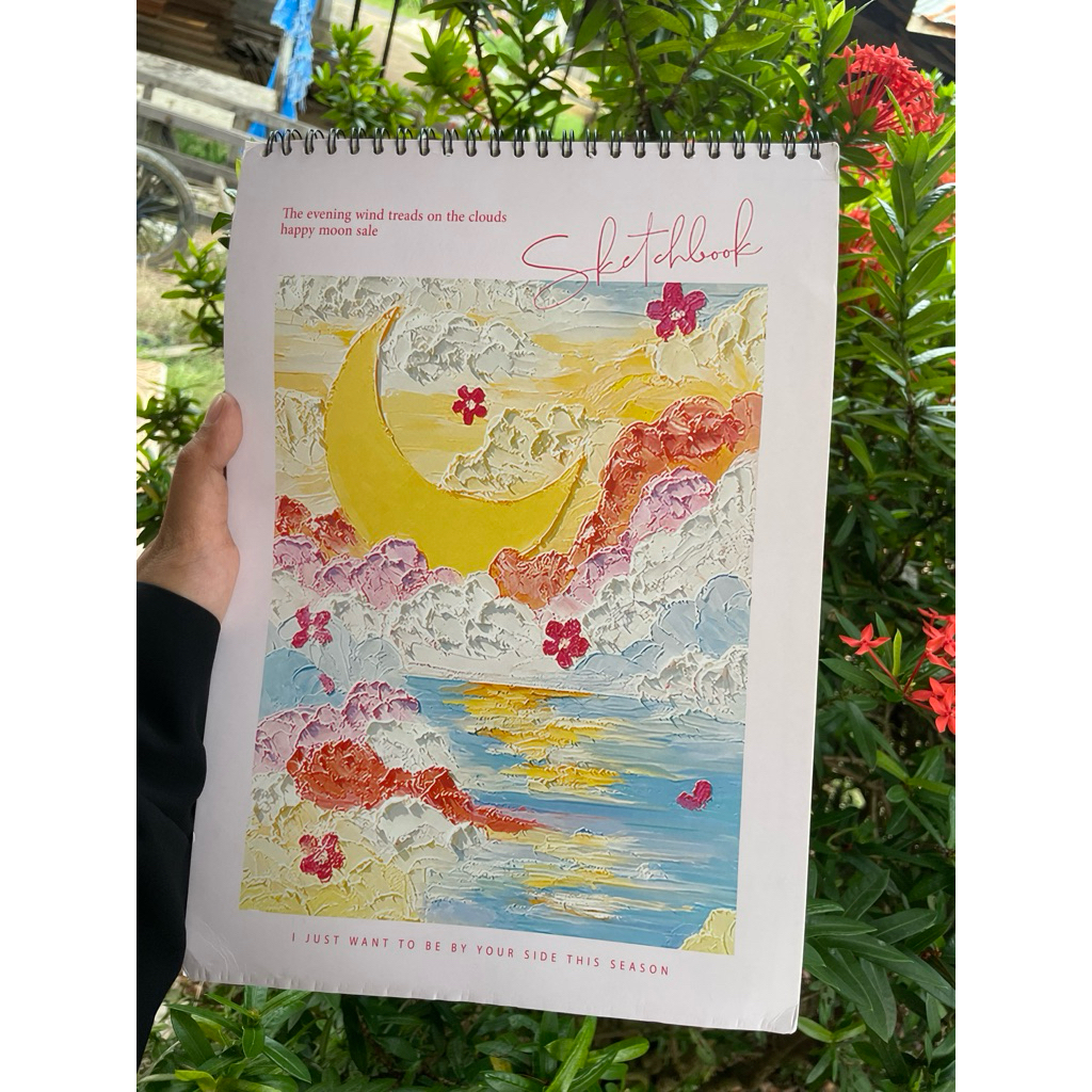 

New sketchbook A4 vertikal jilid spiral Cover terbaru