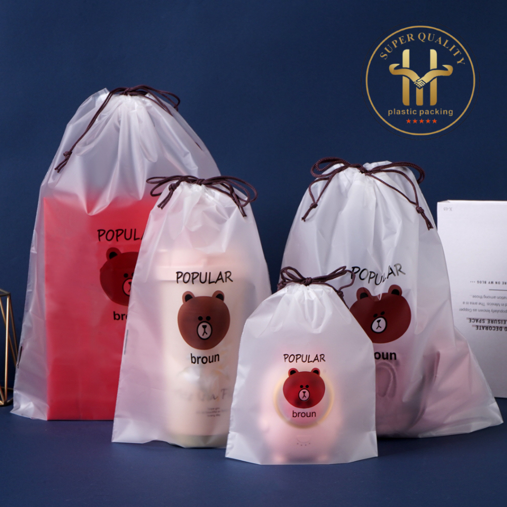 Pouch serut broun / tas ulang tahun / tas travel popular broun / travel bag / tas organizer storage