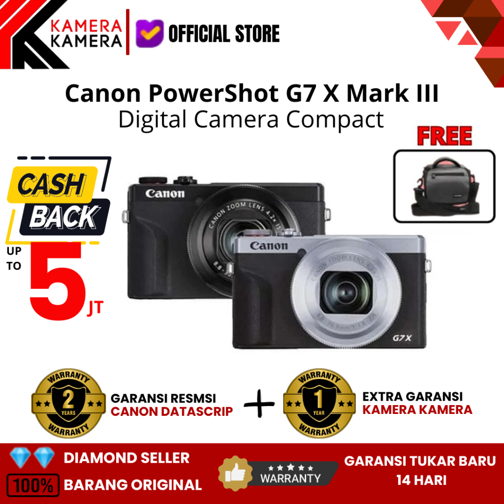 Canon PowerShot G7 X Mark III/Canon PowerShot G7 X Mark III GARANSI RESMI