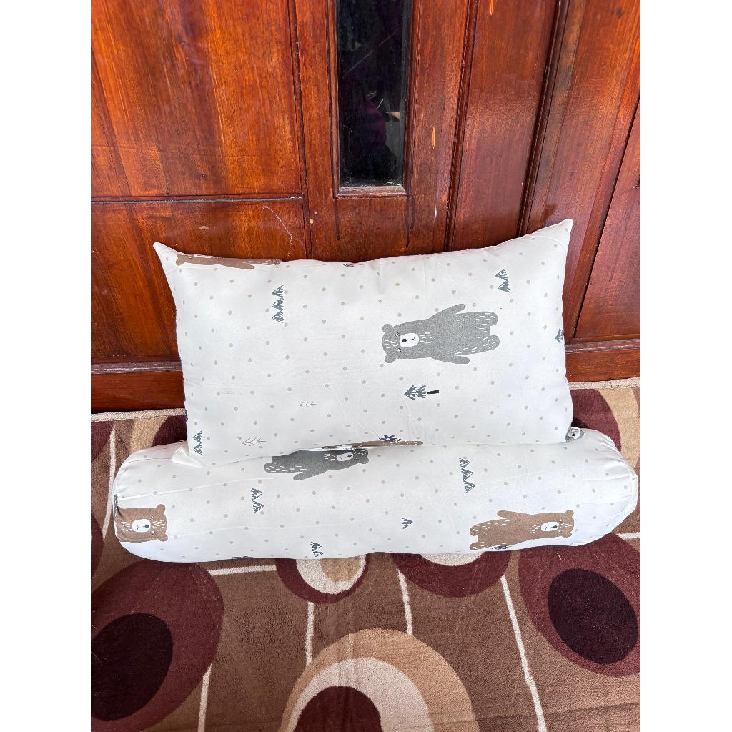 Bantal Anak Set / 1 Set bantal guling anak karaket motof lucu / Bantal anak 5 tahun