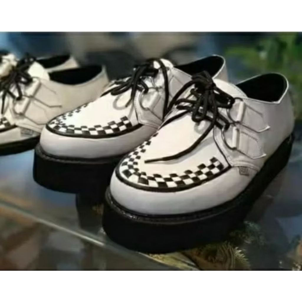 white creepers / creepers shoes / tuk shoes / t.u.k / tuk footwear / punk / rockabilly