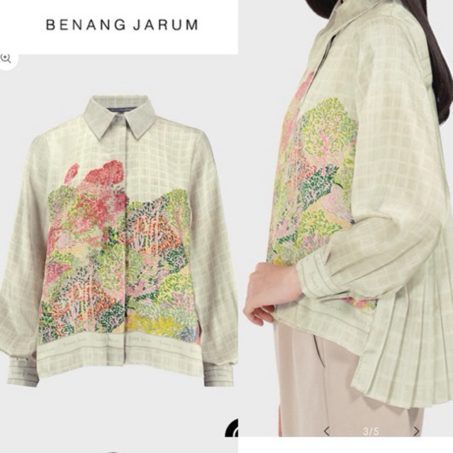 BUTTONSCARVES BLAIR BJ BENANG JARUM ART DE LA NATURE PLEATED SHIRT ELMAR BLOUSE TUNIK DRESS MURAH SA