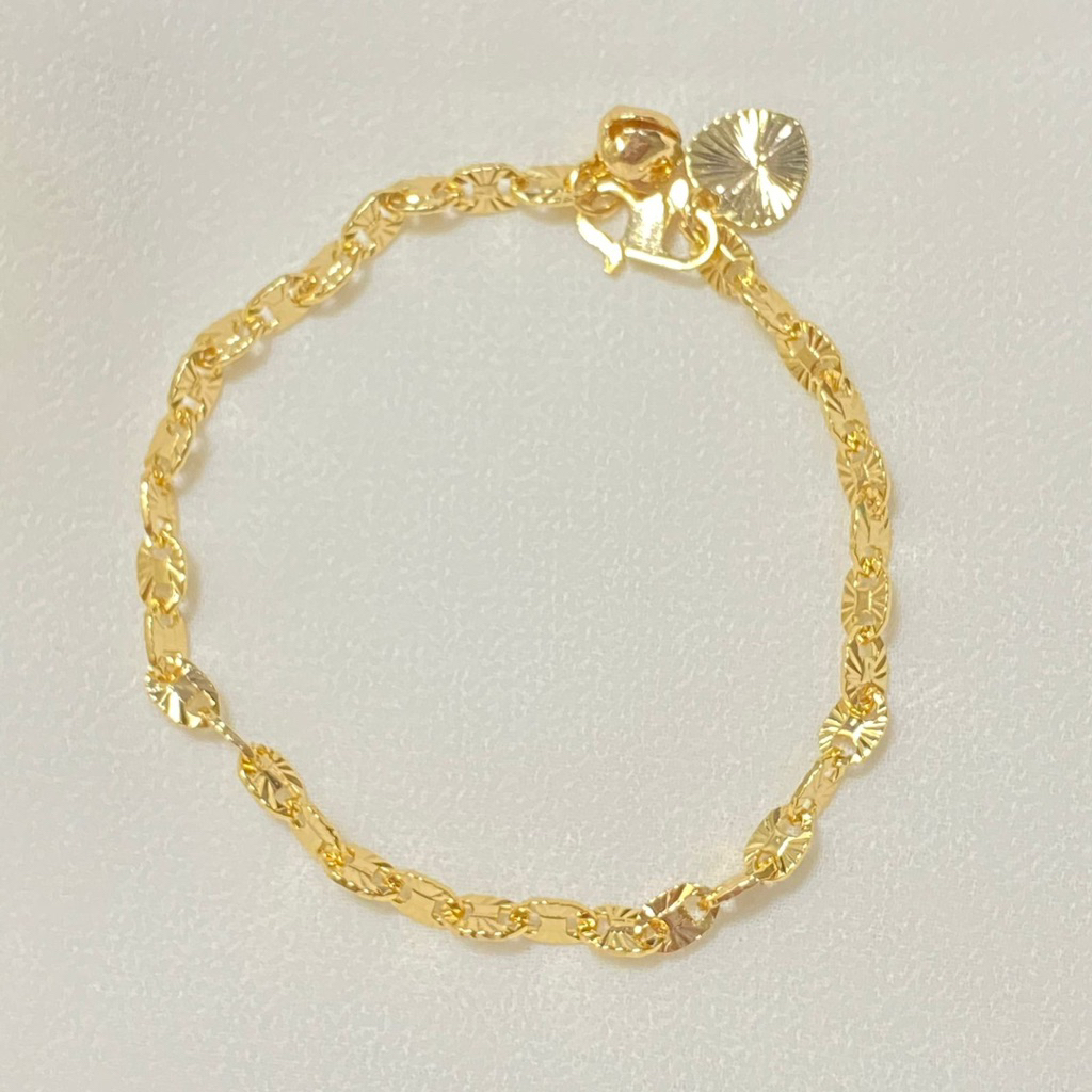 Gelang Xuping Pecah Kopi Lapis Emas Anti Gatal