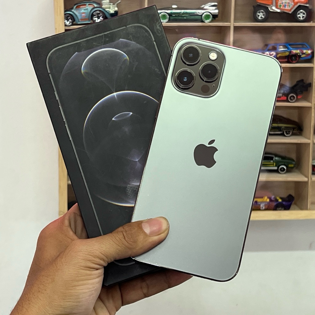 Iphone 12 Promax 256gb graphite second mulus ex iBox