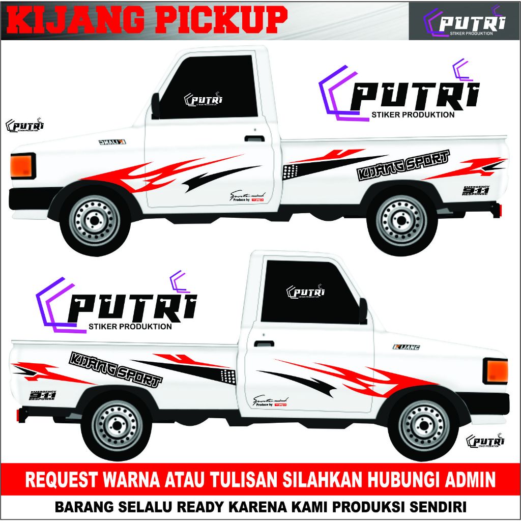 cutting stiker pick up kijang sticker mobil kijang stiker mobil kijang panther