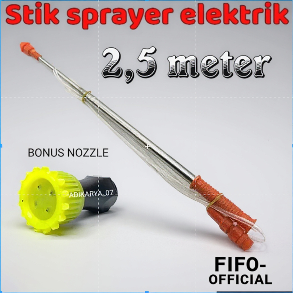 [stik 2,5m+nosel] Stik sprayer elektrik panjang stik sprayer teleskopik 2,5meter stik semprotan
