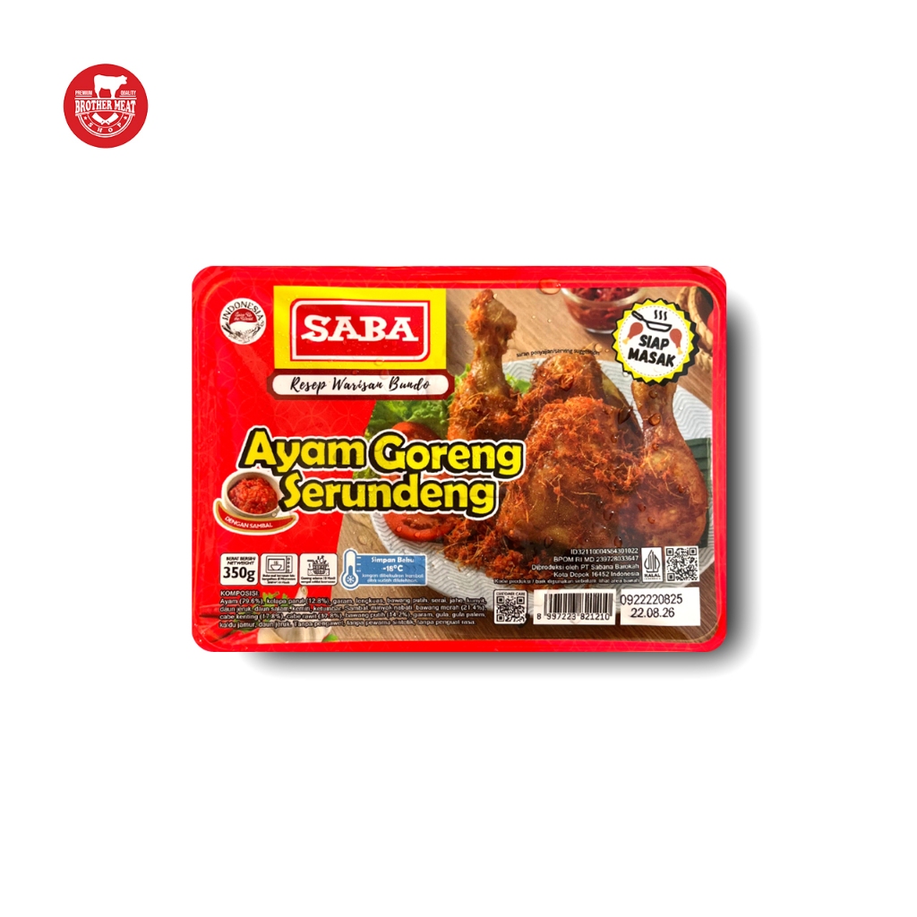 

SABA Ayam Goreng Serundeng Siap Masak 350gr - Brothermeatshop
