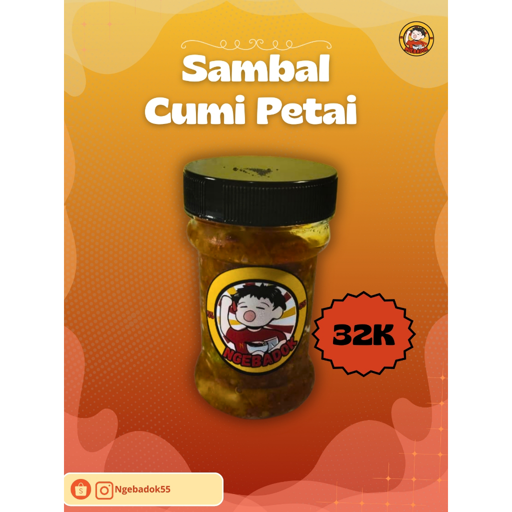 

Ngebadok 55 - Sambal Baby Cumi Pete enak - Kemasan 120GR