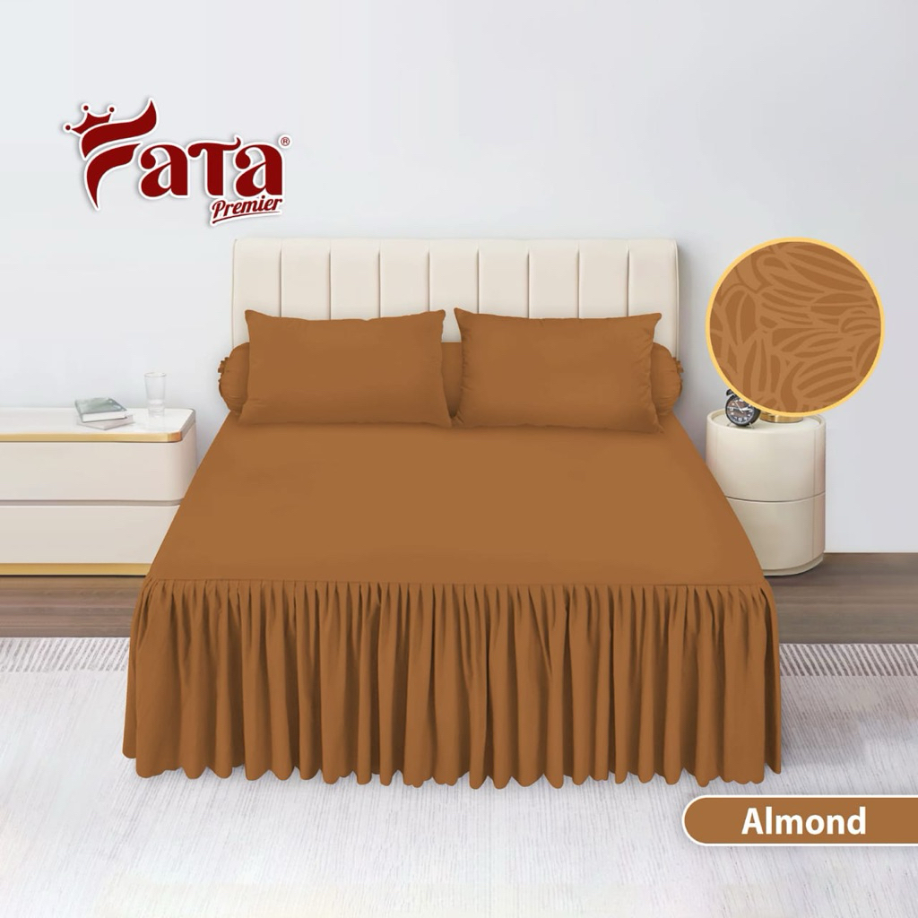 FATA - Sprei Rumbai Jacquard Almond Ukuran 180x200 cm