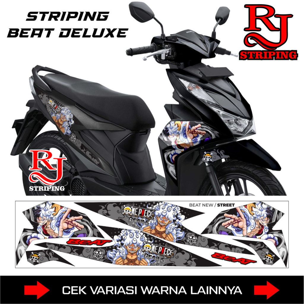 STTIKER STRIPING HONDA BEAT DELUXE GEN 1 EDISI ONE PIECE / STICKER LIST VARIASI MOTOR BEAT BARU