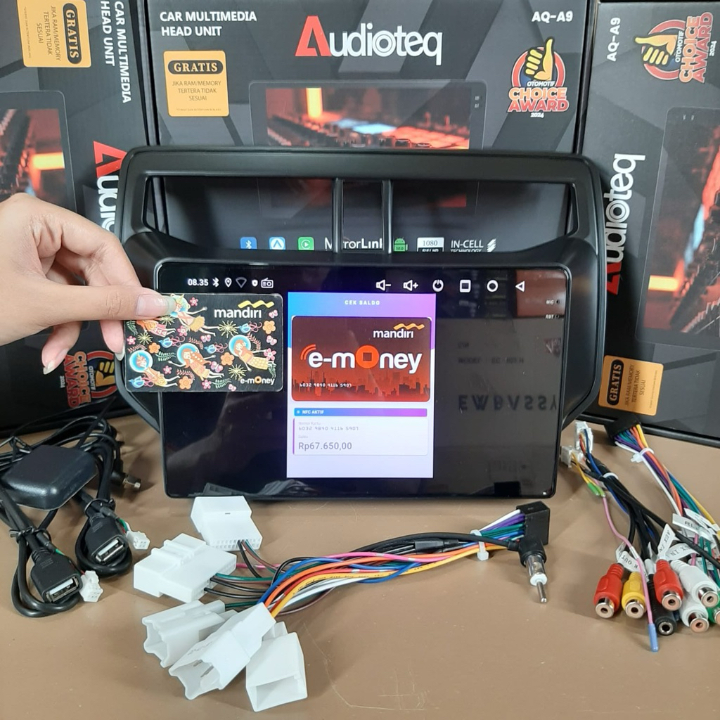HEAD UNIT ANDROID ALL NEW RUSH / TERIOS 2018 - UP ANDROID 9 INCH AUDIOTEQ RAM 2/32 GB INCELL BLACK S